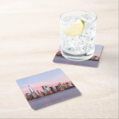 New Yorker Abend Skyline Rechteckiger Pappuntersetzer (Vor Ort)