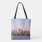 New Yorker Abend Skyline Tasche (Rückseite)