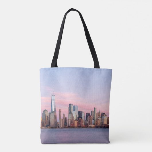 New Yorker Abend Skyline Tasche (Rückseite)