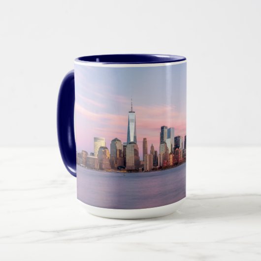 New Yorker Abend Skyline Tasse (Vorderseite Links)