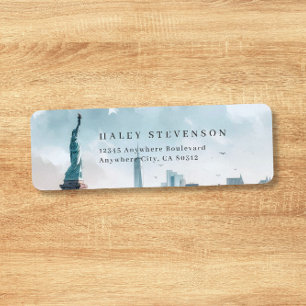 New Yorker Aquarell-Illustration Hochzeit Skyline