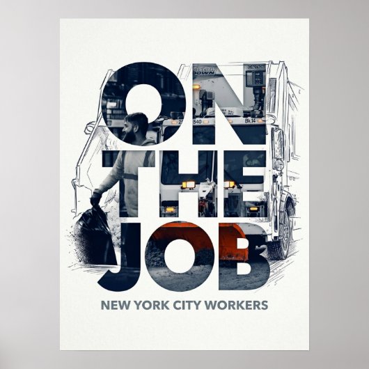 New Yorker Arbeiter bei der Arbeit Poster (Vorne)