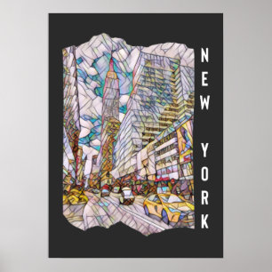 New Yorker Ästhetik-Mosaik-Kunst         Poster