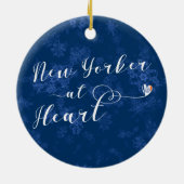 New Yorker at Heart Holiday Decoration, NYC Keramik Ornament (Hinten)