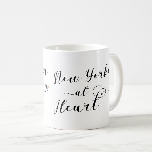 New Yorker at Heart Tasse, NYC Kaffeetasse (VorderseiteRechts)