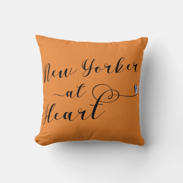 New Yorker at Heart Throw Cushion, NYC Kissen (Vorderseite)