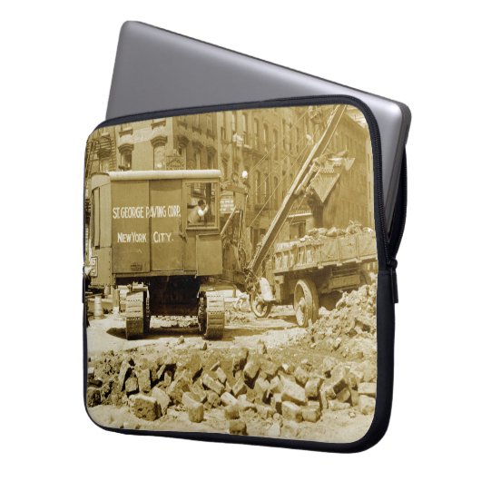 New Yorker Baukran in den 1920er Jahren im Nordwes Laptopschutzhülle (Vorderseite Links)