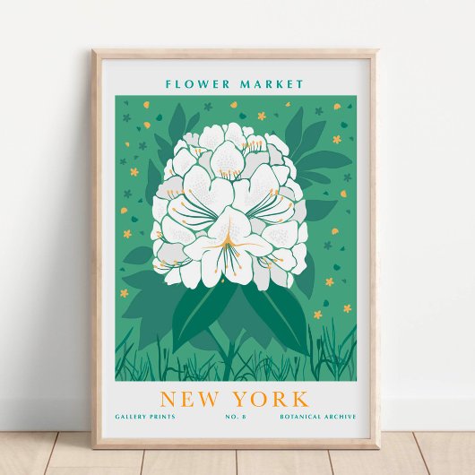 New Yorker Blumenmarkt Botanisch Poster