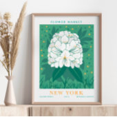 New Yorker Blumenmarkt Botanisch Poster