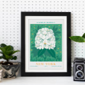 New Yorker Blumenmarkt Botanisch Poster