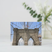 New Yorker Brooklyn Bridge, Postcard Postkarte (Stehend Vorderseite)