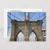 New Yorker Brooklyn Bridge, Postcard Postkarte (Vorne/Hinten)