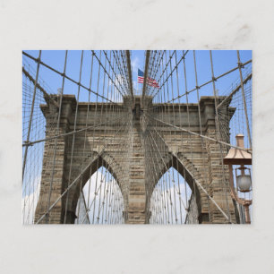 New Yorker Brooklyn Bridge, Postcard Postkarte