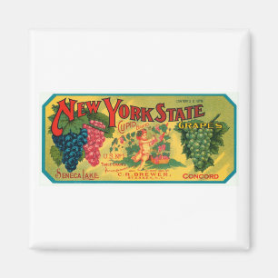 New Yorker Bundesstaat Seneca Lake Trauben Antike Magnet