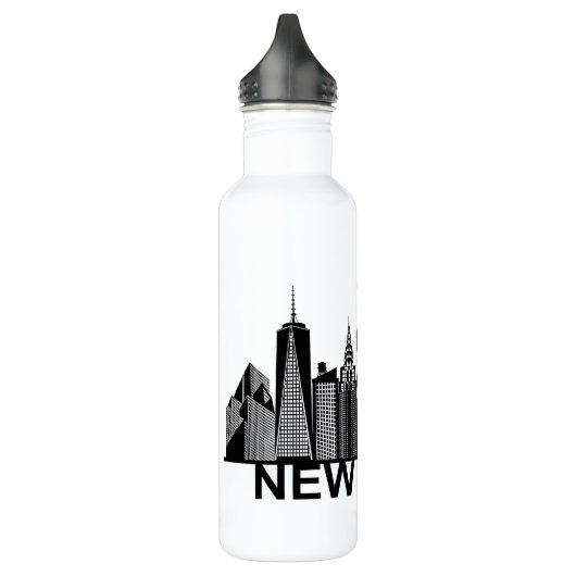 New Yorker City Silhouette Edelstahlflasche (Links)