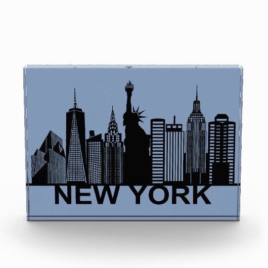 New Yorker City Silhouette Fotoblock (Vorderseite)