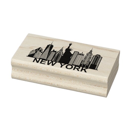 New Yorker City Silhouette Gummistempel (Stempel)