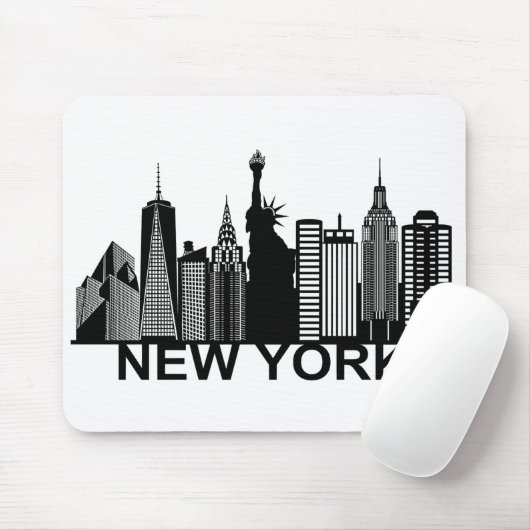 New Yorker City Silhouette Mousepad (Mit Mouse)