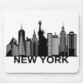 New Yorker City Silhouette Mousepad (Vorne)
