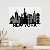 New Yorker City Silhouette Poster (Küche)