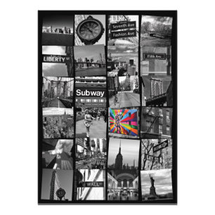 New Yorker Collage aus Fotografien Fotodruck