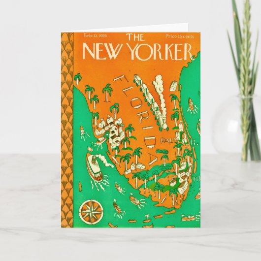 New Yorker Cover Februar 1926 Note Card Dankeskarte (Vorderseite)