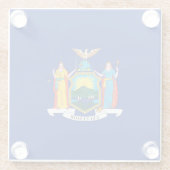 New Yorker Dekor für das Flaggendesign Glasuntersetzer (Rückseite)