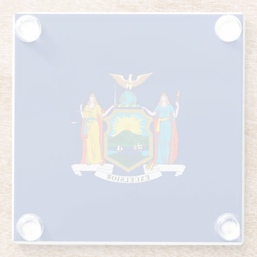New Yorker Dekor für das Flaggendesign Glasuntersetzer (Rückseite)