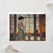 New Yorker Fenster im Winter (von Childe Hassam) Karte (Vorderseite/Rückseite Beispiel)