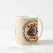 New Yorker Feuerwehr-Tasse Kaffeetasse (VorderseiteRechts)