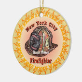 New Yorker Feuerwehrschmuck Keramik Ornament (Links)