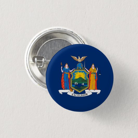 New Yorker Flag, Flag New York Button (Vorne & Hinten)