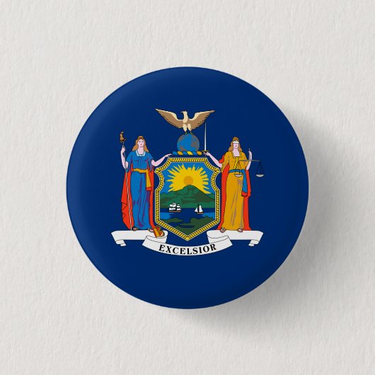 New Yorker Flag, Flag New York Button (Vorderseite)