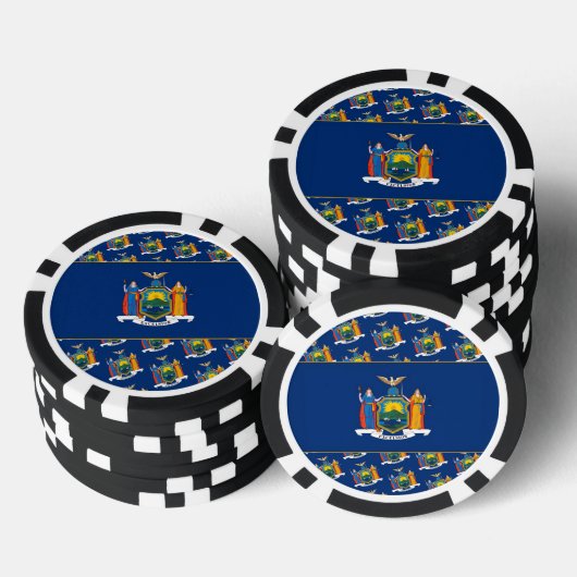 New Yorker Flag, Flag of New York Pokerchips (Stapel)