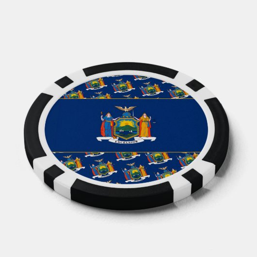 New Yorker Flag, Flag of New York Pokerchips (Einzeln)
