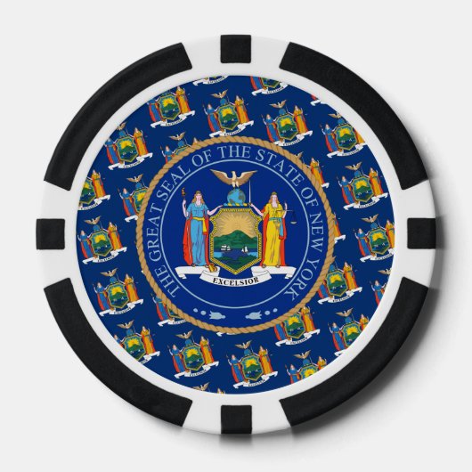 New Yorker Flag & Seal, New York Pokerchips (Vorderseite)