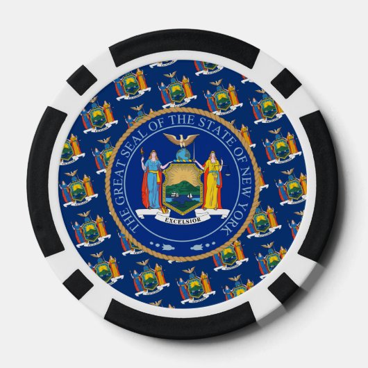 New Yorker Flag & Seal, New York Pokerchips (Rückseite)