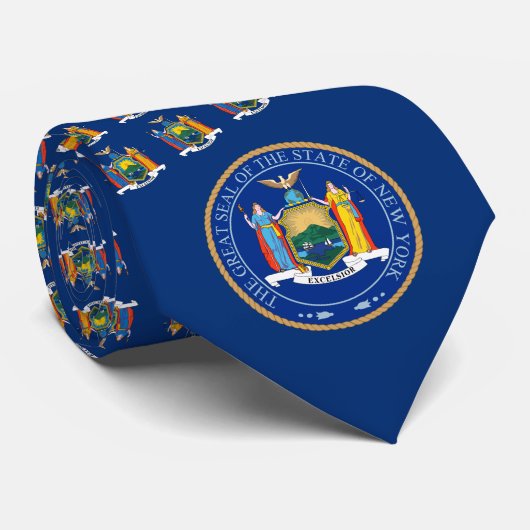 New Yorker Flag & Siegel, Flag New York Krawatte (Gerollt)