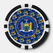 New Yorker Flagge & Siegel, New York Pokerchips (Vorderseite)