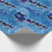 New Yorker Flagge Weihnachtsblatt Geschenkpapier (Ecke)