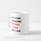 New Yorker Frau, großartig Kaffeetasse (Vorderseite Links)