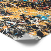 New Yorker Freiheitsstatue Abstrakte Tropfmalerei Poster (Ecke)