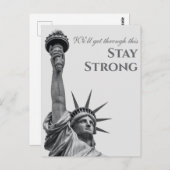 New Yorker Freiheitsstatue Bleibe stark Postkarte (Vorne/Hinten)