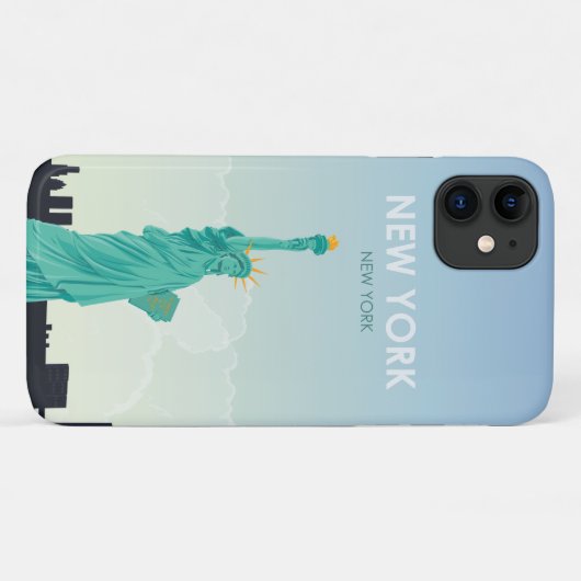 New Yorker Freiheitsstatue Case-Mate iPhone Hülle (Rückseite (Horizontal))