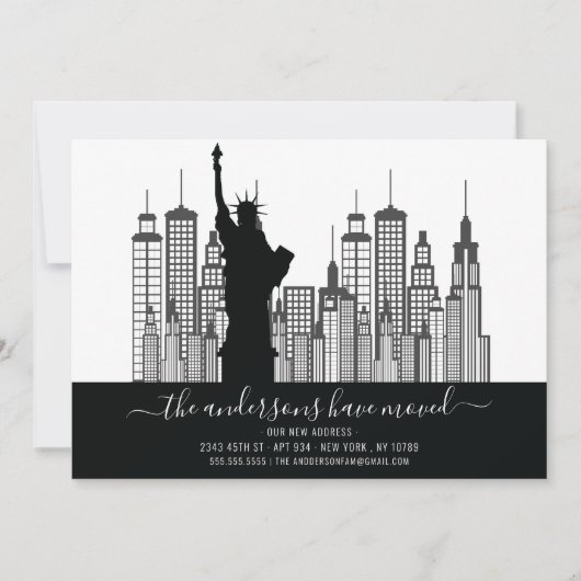 New Yorker Freiheitsstatue Einladung (Vorderseite)