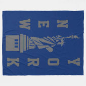New Yorker Freiheitsstatue Fleecedecke (Vorderseite (Horizontal))