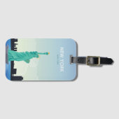 New Yorker Freiheitsstatue Gepäckanhänger (Vorderseite (Horizontal))