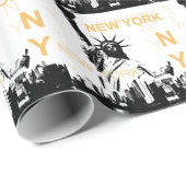 New Yorker Freiheitsstatue Geschenkpapier (Rolleneckpunkt)