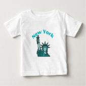 New Yorker Freiheitsstatue im Aquamarinen T - Shir Baby T-shirt (Vorderseite)