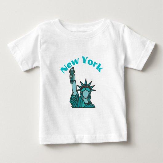 New Yorker Freiheitsstatue im Aquamarinen T - Shir Baby T-shirt (Vorderseite)